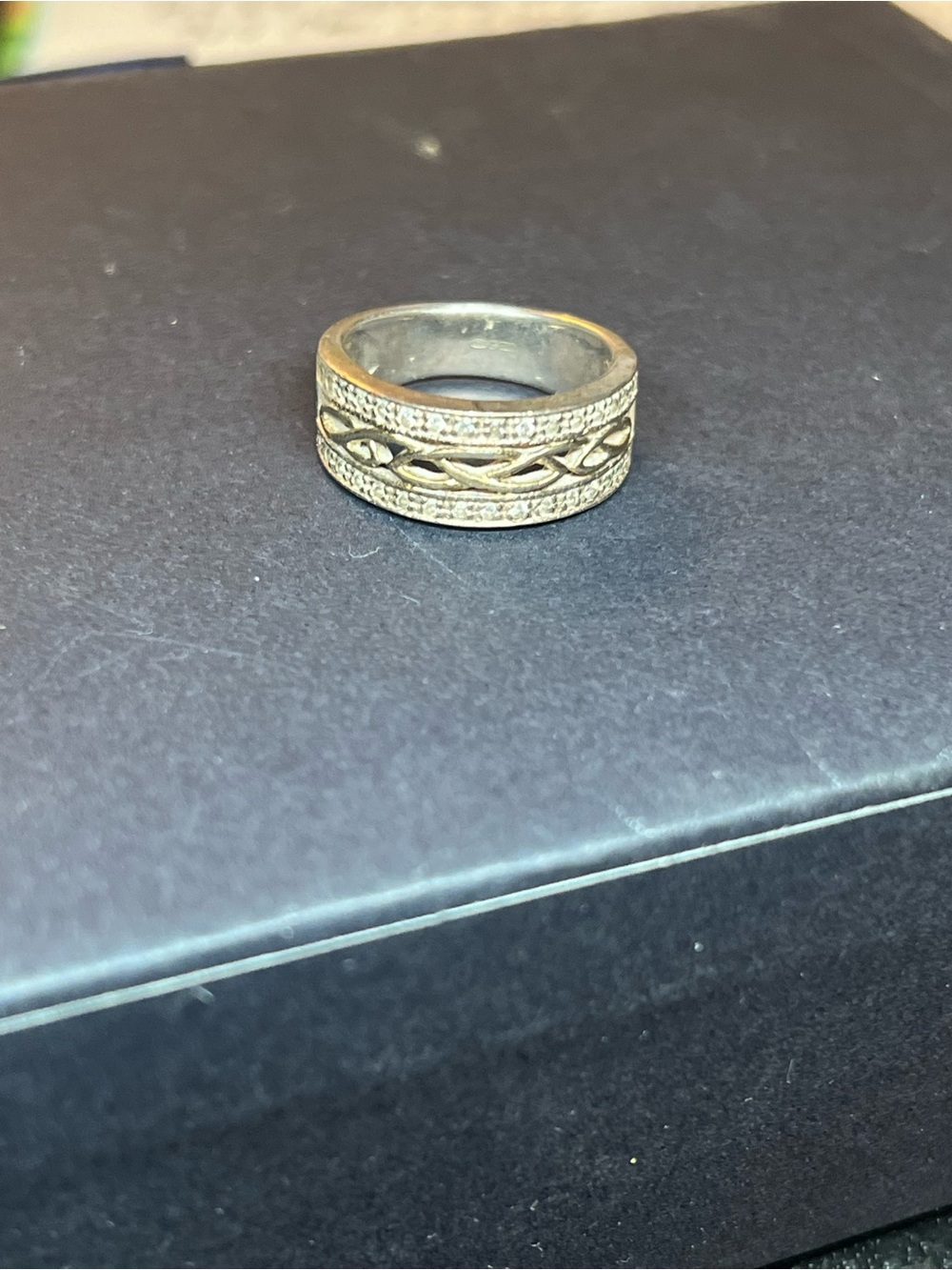Sterling Silver Celtic Twist Band Ring - Silver